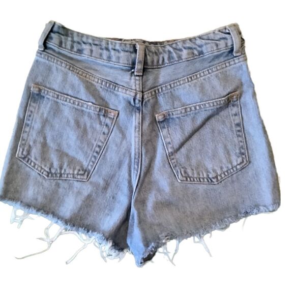 Topshop Moto MOM Denim Shorts US Size 2 Cut Off and Distressed - Picture 2 of 10